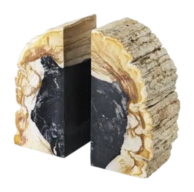 Boekensteun Eichholtz Opia Petrified Wood (Set van 2)