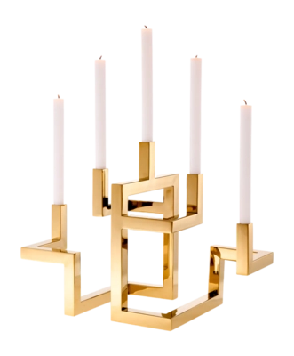Kaarshouder Eichholtz Skyline Brass Plated