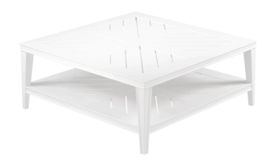 Bijzettafel Buiten Eichholtz Outdoor Bell Rive Square White