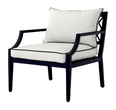 Tuinstoel Eichholtz Outdoor Bella Vista Black Sunbrella Canvas