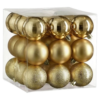 Kerstballen House of Seasons Unbreakable Koper 6 cm (27 Stuks)