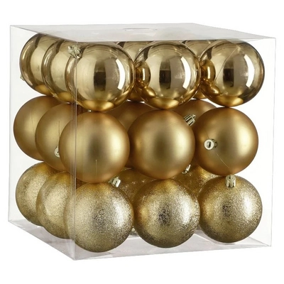 Kerstballen House of Seasons Unbreakable Koper 8 cm (27 Stuks)