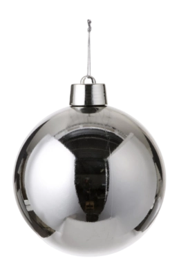 Kerstbal House of Seasons Unbreakable Zilver Glanzend 20 cm