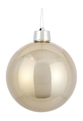 Kerstbal House of Seasons Unbreakable Champagne Glanzend 20 cm