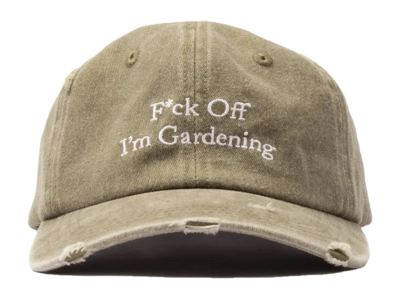 Cap Bram's Fruit F*ck Off Used-Look Herren Washed Olive Green