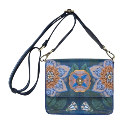 Schoudertas Pip Studio Fenna Cross Body Bag Small Flores Felices Dark Blue