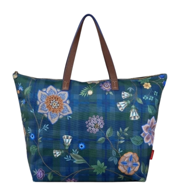 Draagtas Pip Studio Tilda Tote Bag Flores Felices Dark Blue