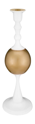 Kerzenleuchter Pip Studio Metal Sphere Medium White / Gold 37 cm