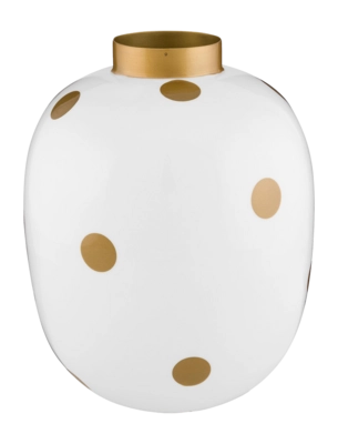 Vase Pip Studio Metal Points White-Gold 32 cm