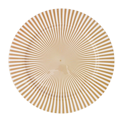 Plat et Saladier Pip Studio Metal Stripes White-Gold 32 cm (Ensemble de 2)