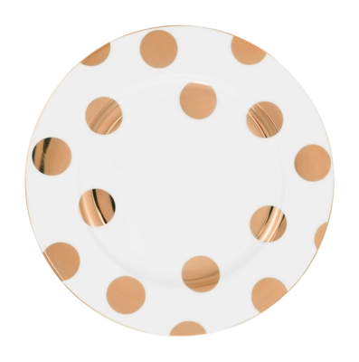 Breakfast plate Pip Studio Dot Delight White-Gold 23 cm (Set of 6)