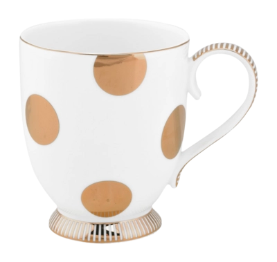 Mug Pip Studio Dot Delight White-Gold 350 ml (Set of 4)