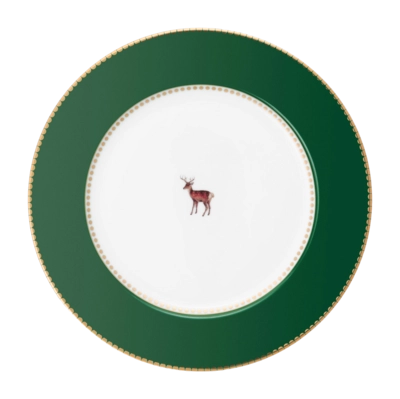 Breakfast plate Pip Studio Love Birds Dark Green 21 cm (Set of 6)