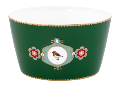 Kom Pip Studio Love Birds Dark Green 15 cm (Set van 4)