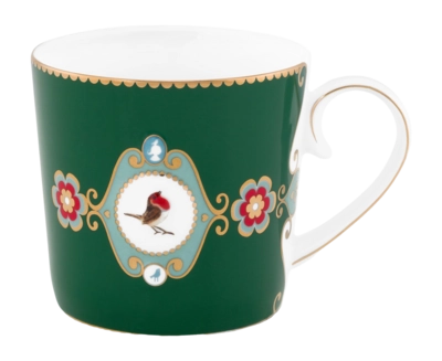 Mug Pip Studio Love Birds Dark Green 150 ml (Set of 6)