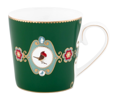 Mug Pip Studio Love Birds Dark Green 250 ml (Set of 6)