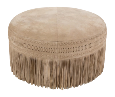 Poef vtwonen Suede Dark Beige Large 73x40cm