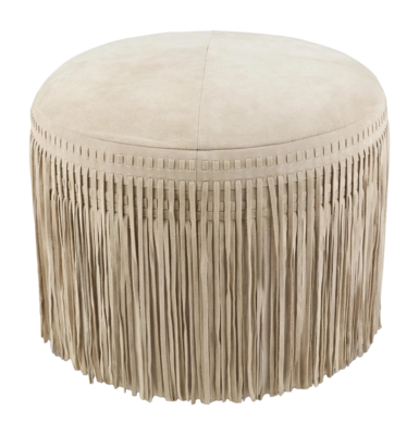 Poef vtwonen Suede Light Beige Medium 50x40cm