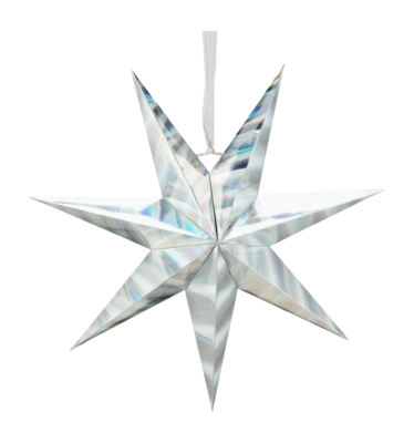 Kerstdecoratie vtwonen Christmas Star Paper Iridescence 48cm