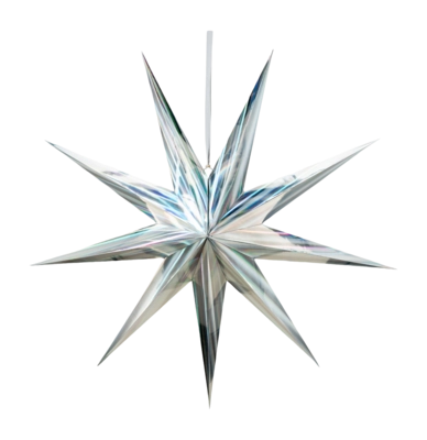 Kerstdecoratie vtwonen Christmas Star Paper Iridescence 110cm