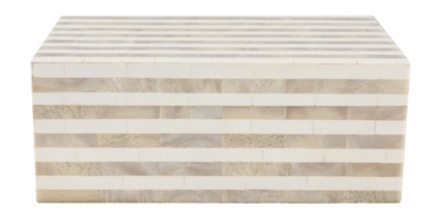 Opbergbox vtwonen Rectangular Pearl Stripes 30x18x12cm