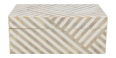 Opbergbox vtwonen Rectangular Pearl Geometric Stripes 25x15x10cm