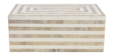 Opbergbox vtwonen Rectangular Pearl Multiple Rectangular Stripes 30x18x12cm