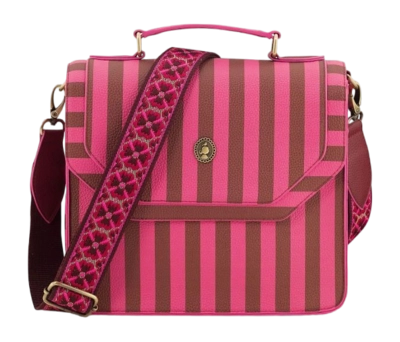 Schultertasche Pip Studio Frances Cross Body Bag Medium Stripe Pink