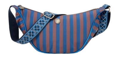 Schoudertas Pip Studio Freya Half Moon Cross Body Bag Stripe Blue