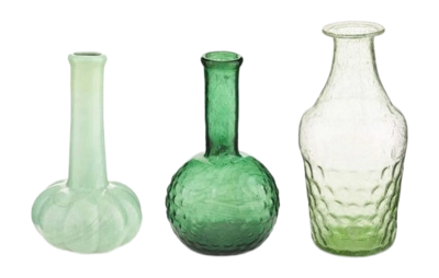Vaas Pip Studio Glass Soft Green  (Set van 3)