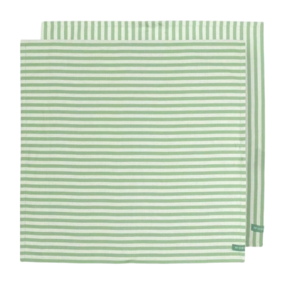 Theedoek Pip Studio Stripes Light Green 65 x 65cm (Set van 2)