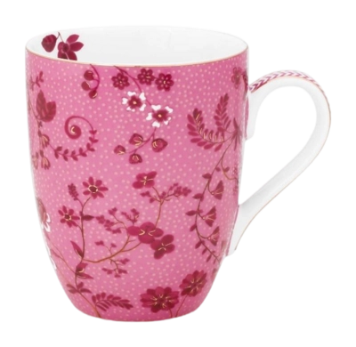 Mok Pip Studio Jolie Flowers Pink 350ml (Set van 6)
