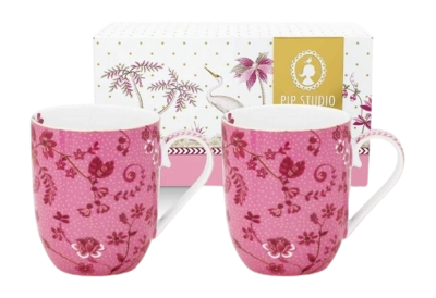 Mok Pip Studio Jolie Flowers Pink 145ml (Set van 2)