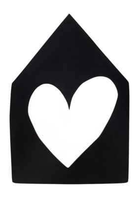 Wall Decoration vtwonen House Black 45 x 36 cm