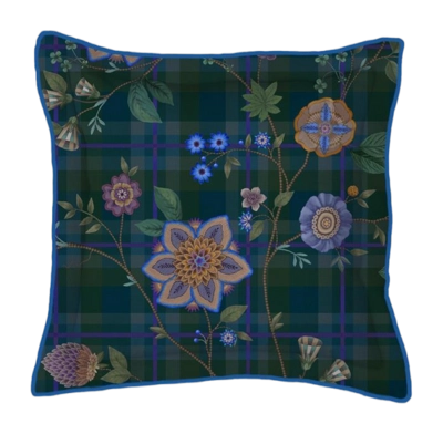 Coussin Décoratif Pip Studio Flores Felices Dark Blue (45 x 45 cm)