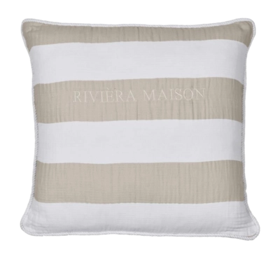Dekokissen Riviera Maison Striped Sand (45 x 45 cm)
