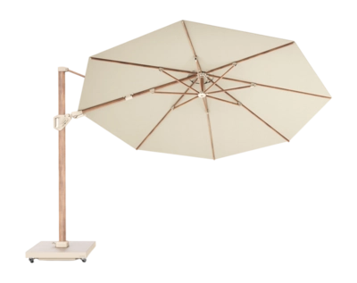 Zweefparasol Platinum Challenger T2 Premium Teak Champagne Ø350 cm
