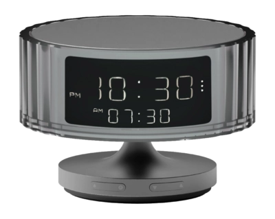 Wekker Stylistic Hari LED Waves Gun Metal