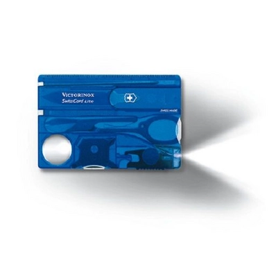 SwissCard Victorinox Lite 13 Functionen Transparant Blau