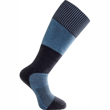 Socken Woolpower Socks Skilled Knee High 400 Black Dark Navy Nordicblue Unisex