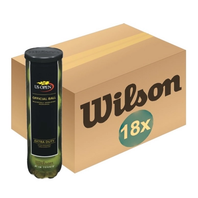 Balles de tennis Wilson US Open XD 4-Tin (Carton 18x4)