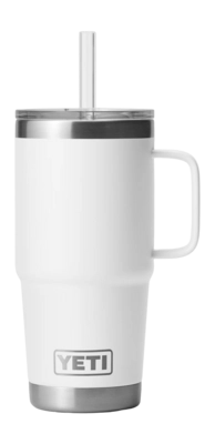 Thermal Flask Yeti Rambler Straw Mug White 25 Oz (750 ml)