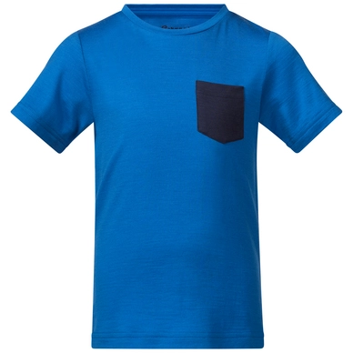 T-Shirt Bergans Myske Wool Blau Kinder
