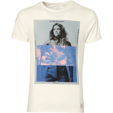 T-Shirt O'Neill Men Optical Illusion Powder White