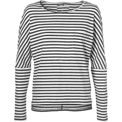 T-Shirt O'Neill Essentials Striped Top White Black Damen