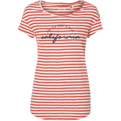 T-Shirt O'Neill Women Stripe Script White Pink