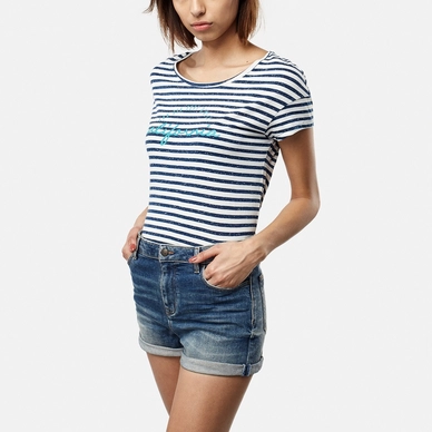 T-Shirt O'Neill Women Stripe Script White Blue