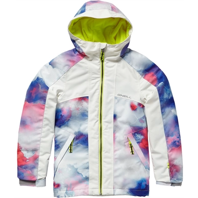 Ski Jacket O'Neill Girls Allure Grey AOP Pink Or Purple