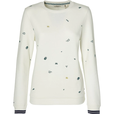 Trui O'Neill Women Mini Print Sweatshirt White Green