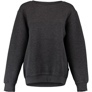 Trui O'Neill Women Quilted Crew Sweatshirt Dark Grey Melee
